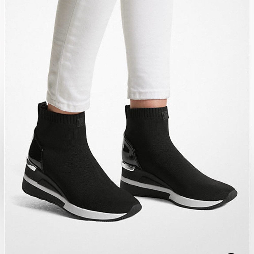 Michael Kors Skyler Stretch-Knit Sock Sneakers - Picture 3 of 8